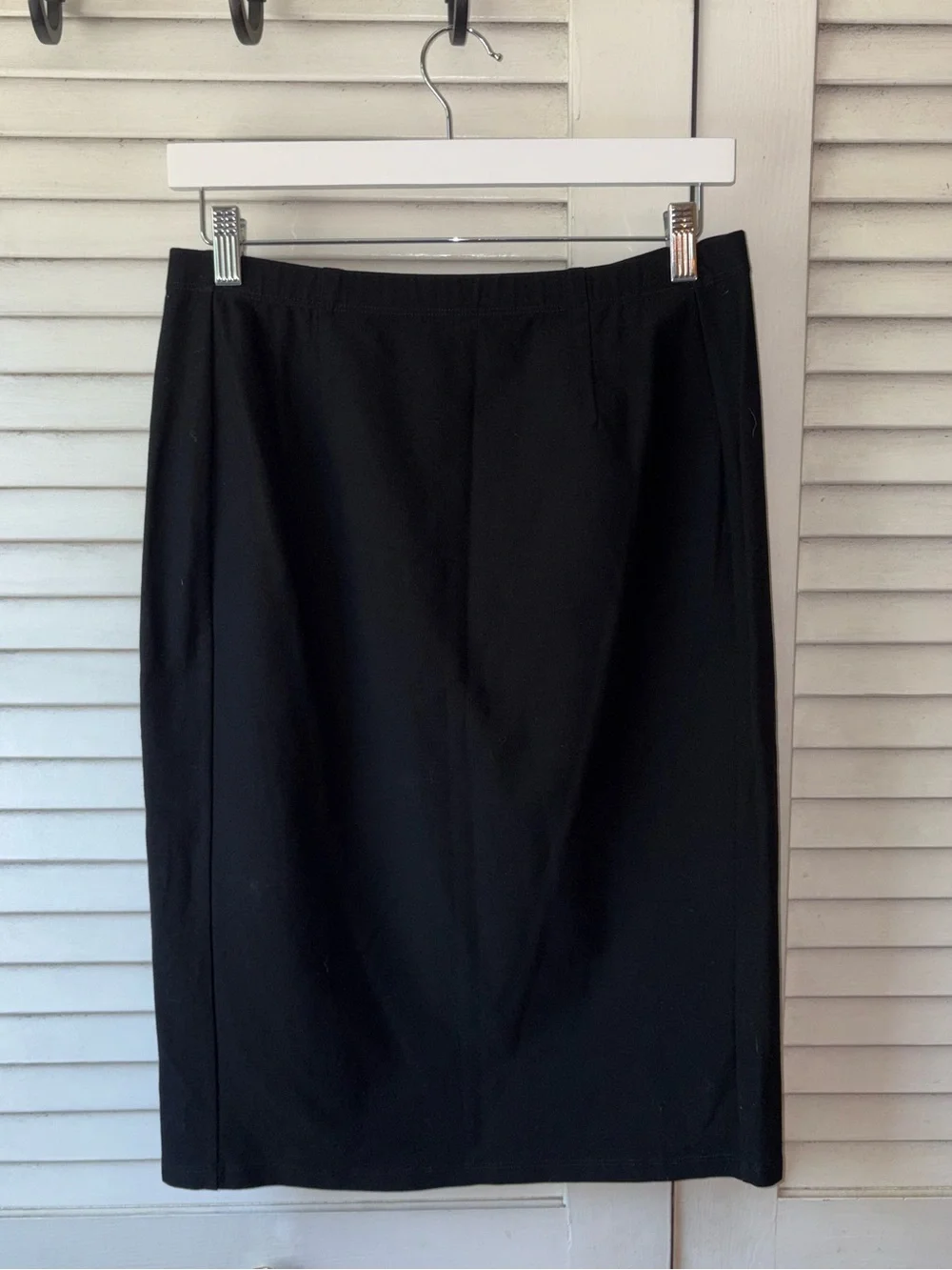 NWT Eileen Fisher The System Knit Pencil Skirt Black PM
